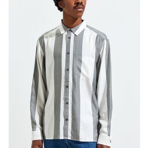 Urban Outfitters Men’s Metallic Stripe Button Down Shirt